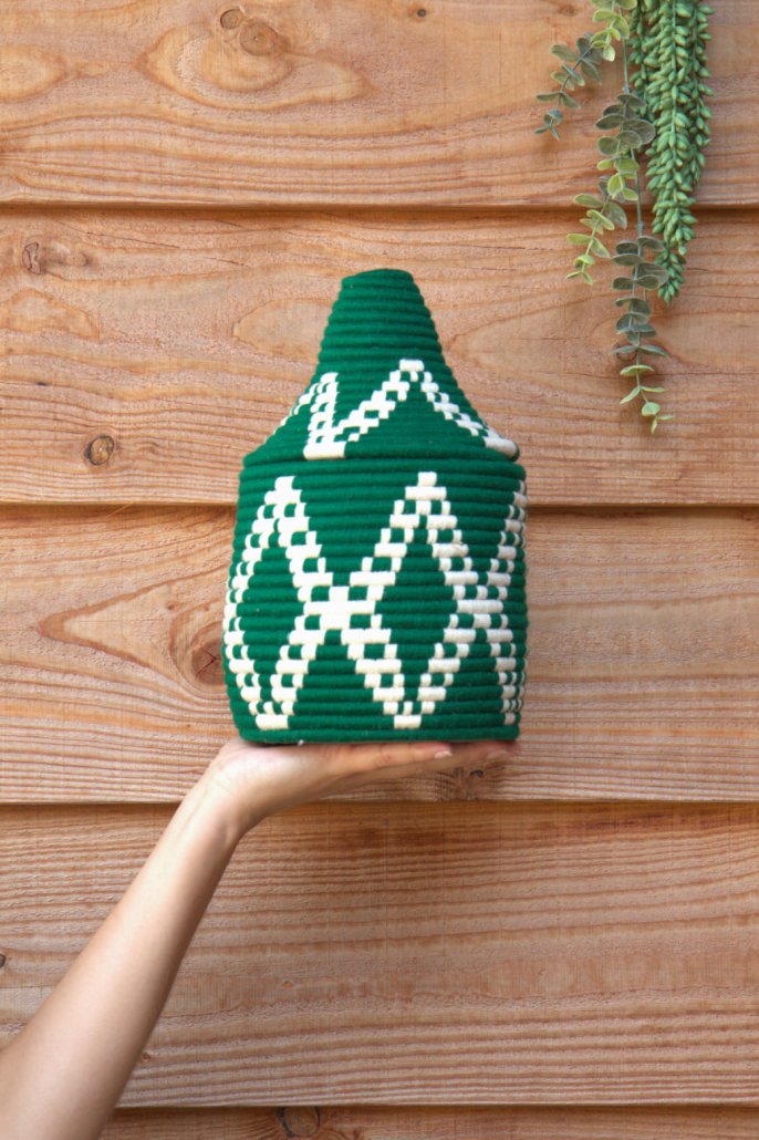 Marokkaanse, handgemaakte berber basket