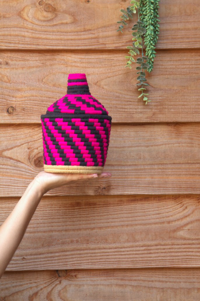 Marokkaanse, handgemaakte berber basket