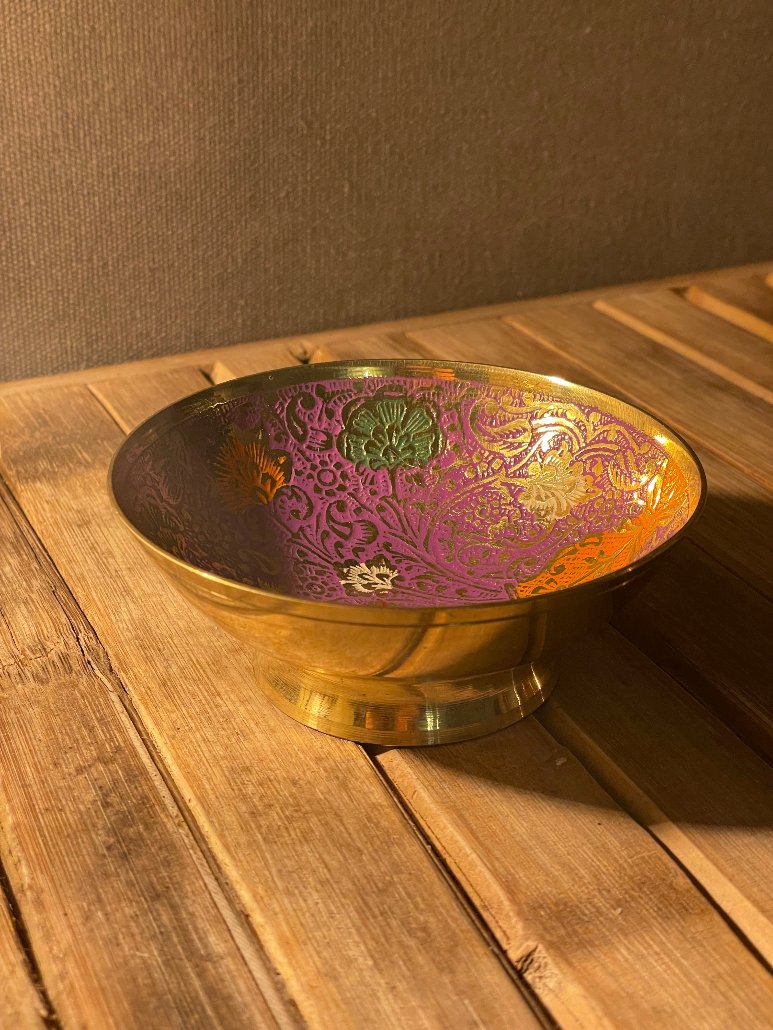 Handgeschilderd Messing Schaaltje