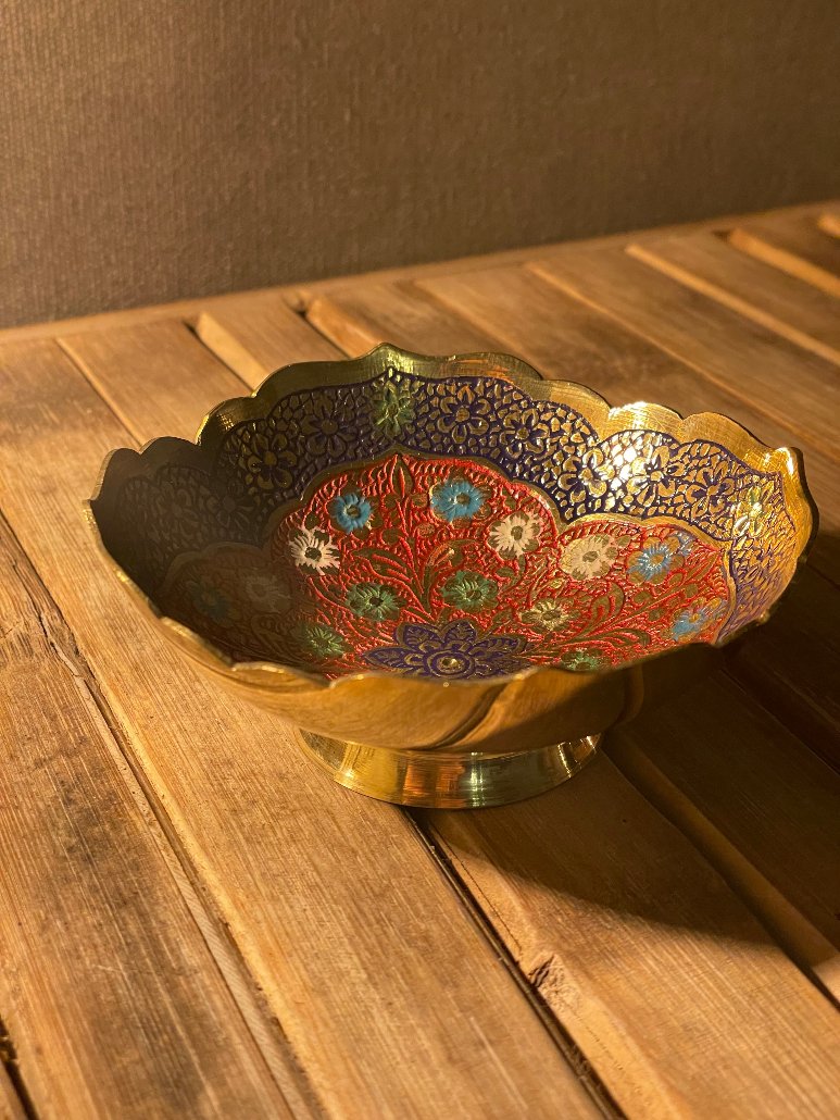 Handgeschilderd Messing Schaaltje